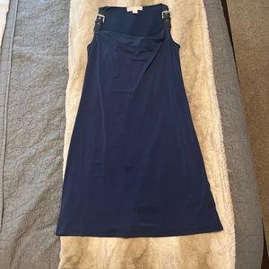 Michael Kors navy dress with leather straps